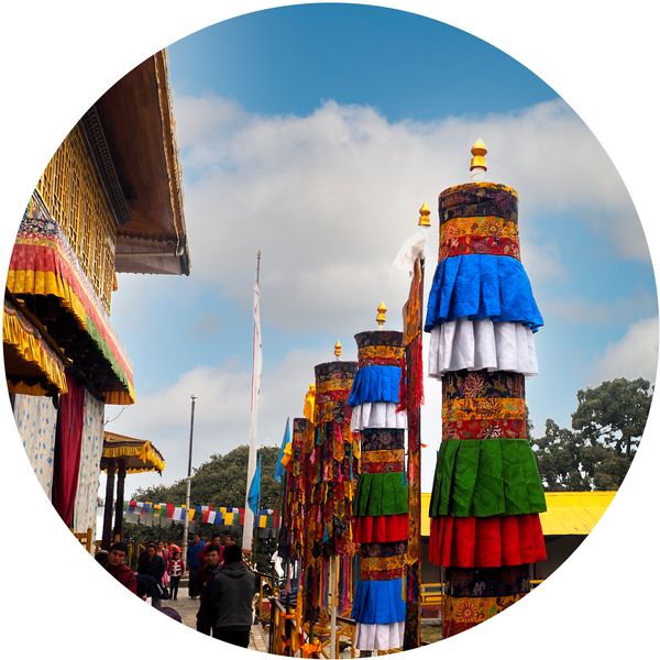 decoration of the monastery, Pelling, Sikkim • India
